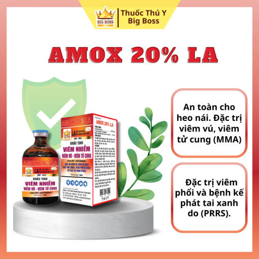 AMOXLANIC 200 - 100ML.  Đặc trị viêm vú, viêm tử cung (MMA),Sản phẩm chuyên dùng cho heo nái. Nái  nuôi con và heo con.