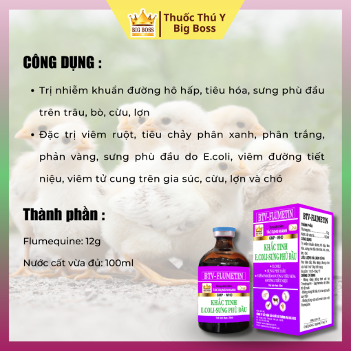 KHẮC TINH:   E.COLI - SƯNG PHÙ ĐẦU - 100ML. KHẮC TINH  E.coli, Sưng phù đầu, Viêm nhiễm đường  tiêu hóa đường tiết niệu. - Hình ảnh 2