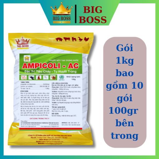 AMPI COLI - AC - 1KG. Đặc trị: Chướng diều khô chân. Gà rù gà toi - Hình ảnh 2