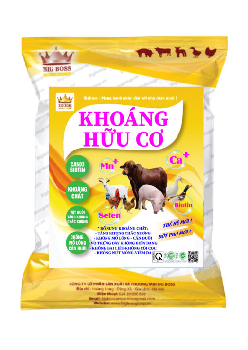 CANXI BIOTIN - KHOÁNG  HỮU CƠ - 1KG. Tăng khung chắc xương, không mổ lông  cắn đuôi, vỏ trứng dày không biến dạng,  không bại liệt, còi cọc.